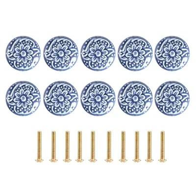 10PCS Ceramic Cabinet Knobs Vintage Drawers Handles For Kitchen Cupboard Draweh • $18.99