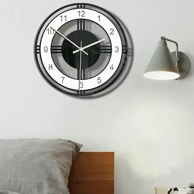 $31.99 • Buy Nordic Style Wall Clock Silent Transparent Acrylic Clock Home Living Room