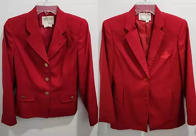 Lot Of 2 Mary Kay Women's Button Up Blazer Jackets Red Embroidered Size 2/2P • $42.49