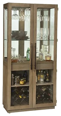 Howard Miller Chaperone II Wine & Bar Cabinet 690037 Aged Natural Liquor Storage • $2649