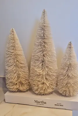 Set Of 3 Brush Trees By Martha Steward Off White • $49.99