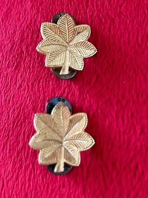 Vietnam War US Army Major Gold Oak Leaf Insignia Military Pins Pair Meyer • $16