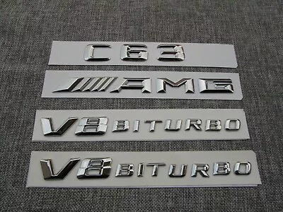 1set Chrome Letters Emblems Badge For Mercedes Benz W204 W205 C63 AMG V8 BITURBO • $24.90