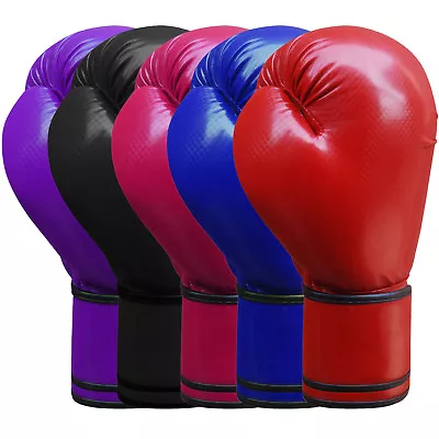 Junior Kids Boxing Gloves Leather Sparring Punchbag Training Gloves 468 OZ • £11.99