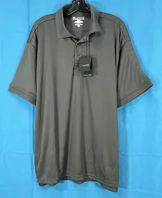 NWT LAPG LA Police Gear RECON JERSEY Men's CHARCOAL Poly Knit POLO SHIRT Sz XL • $9.60