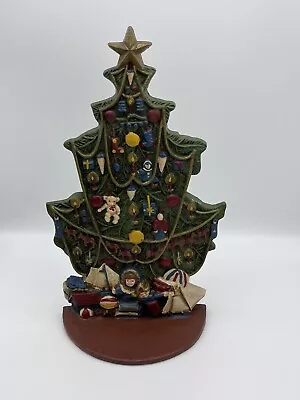 Vintage Cast Iron Painted Christmas Tree Door Stop Midwest Cannon Falls • $35