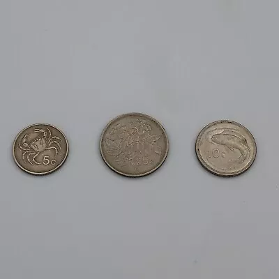 1980's - 1990's Vintage Malta Three Coin Lot (5C 10C 25C) - Circulated • $4.99