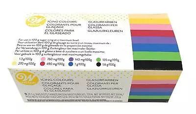 Wilton 8 Icing Colour Concentrated Gel Paste For Cake & Cupcake Decorating • £18.86