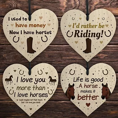 Horse Gifts For Women Hanging Sign Horse Gifts For Girls Horse Stable Accessory • £3.99