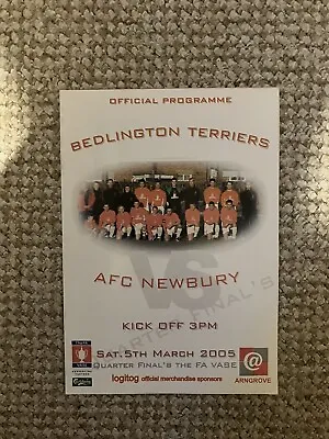 £2.99 • Buy BEDLINGTON TERRIERS V AFC NEWBURY  FA VASE QUARTER FINAL 2004 - 05
