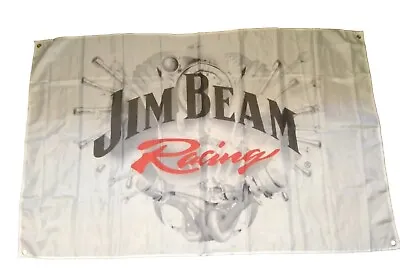 ⚡ Rare XL JIM BEAM RACING FLAG - Top Quality- Modern Design- MANCAVE⚡ • $179.95