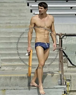 Michael Phelps In His Blue Speedo Coming Down The Steps • $8