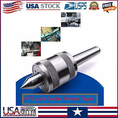 US MT2 Live Center For CNC Long Spindle Lathe Centering Tool Morse Taper 0.0002 • $27.99