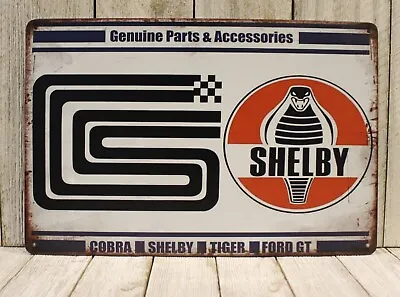 Shelby Cobra Tin Metal Sign Rustic Vintage Style Garage Car Auto Mechanic XZ • $10.97
