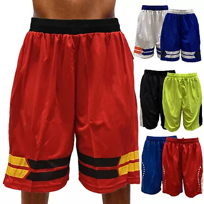 Classic Men Mesh Basketball Shorts Dry Fit Sport Performance Pants With Pockets • $10.99