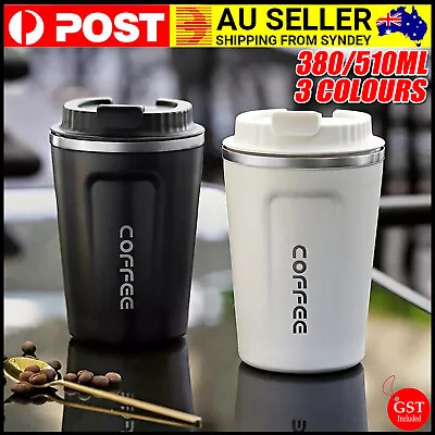 $16.45 • Buy Insulated Coffee Mug Vacuum Travel Cup Thermal Stainless Steel Flask Reusable