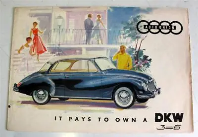 AUTO UNION DKW RANGE Car Sales Brochure C1956 #WB 1875 (1200 J 116 A 1) • £24.99