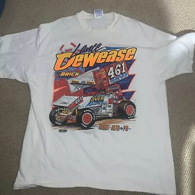 1996 LANCE DEWEASE T SHIRT Vintage Sprint Car #461 Brickmobile L White Racing • $50