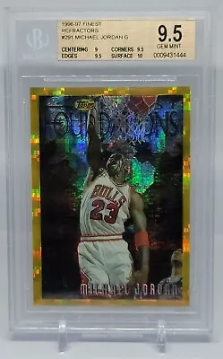 Michael Jordan 1996-97 Topps Finest Gold Refractor #291 BGS 9.5 Gem Mint • $15000