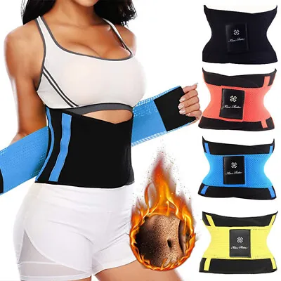 Waist Trainer Cincher Trimmer Sauna Sweat Belt Body Shaper Men Women Shapewear • $12.99