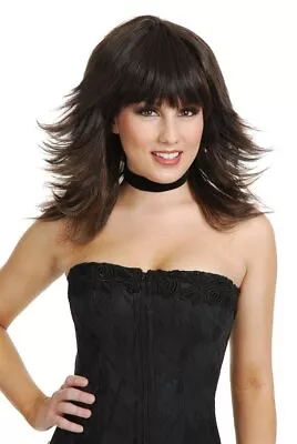 Feathered Flirt Wig Brown Cute Fancy Dress Up Halloween Adult Costume Accessory • $16.57