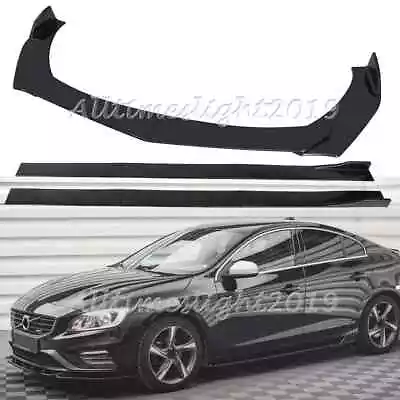 For Volvo S40 S60 V40 V60 V70 Front Bumper Lip Spoiler Splitter Side Skirt Kit • $66.95