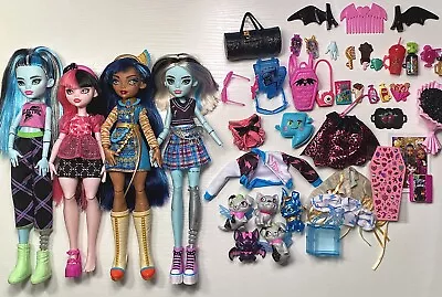 Monster High 4 G3 Dolls & Accessories Lot OOAK/play/repair • $39.99