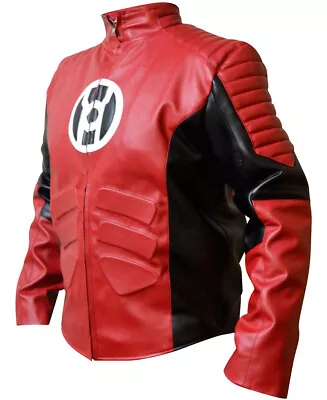 Lantern JacketGardner's Red Lantern Faux & Real Sheep Leather Jacket All Sizes • $53