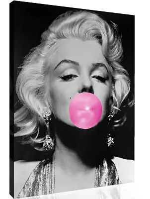 £16.49 • Buy Marilyn Monroe Pink Bubblegum Bubble Gum Canvas Wall Art Print Picture All Sizes