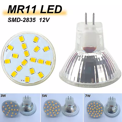 MR11 GU4 LED Bulb Light Spotlight 3W/5W/7W AC/DC12V-24V Warm/Cool White New • £5.69