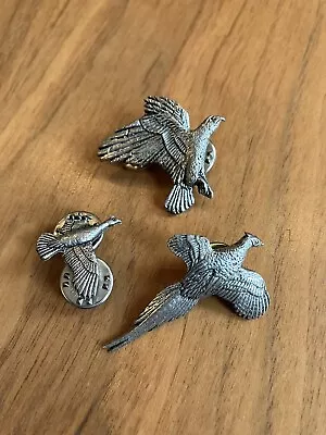 Set Of 3 Pin / Badge For Hat / Lapel - Including AR Brown - Pewter • £12.50
