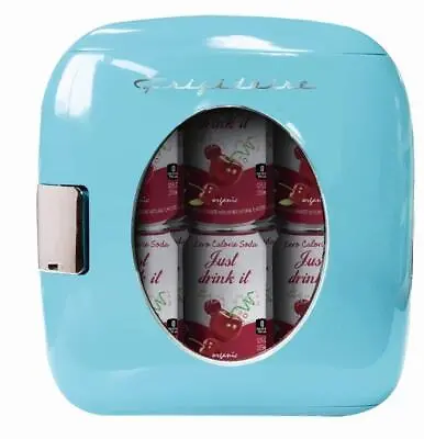 $52.63 • Buy Retro Vintage Style Compact Mini Fridge 12 Can Small Single Door Electric Cooler