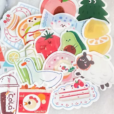 $5.50 • Buy 16PC XL Bujo Cute Kawaii Chibi Washi Stickers Set Japanese Korean Bullet Journal