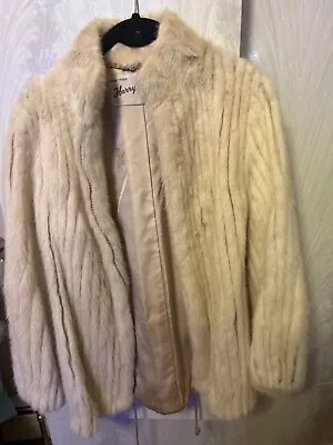Real Winter White Mink Jacket In Great Condition Large • $60.70