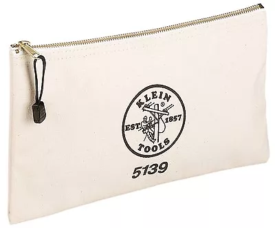 $14.29 • Buy Klein Tools 5139 Zipper Bag, Canvas Tool Pouch 12.5 X 7 X 4.25-Inch