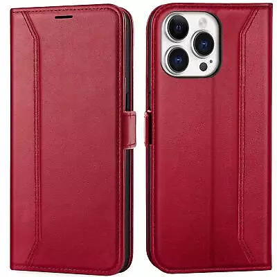 Flip Case For IPHONE 14 Pro Rfid Protective Case Wallet Cover Book Cover Case • £13.75