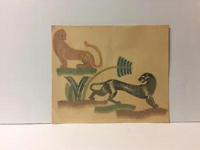1937 Vintage Meyercord Decal Wall Decoration Transfers 2 Panthers Cats Code 253 • $13.99
