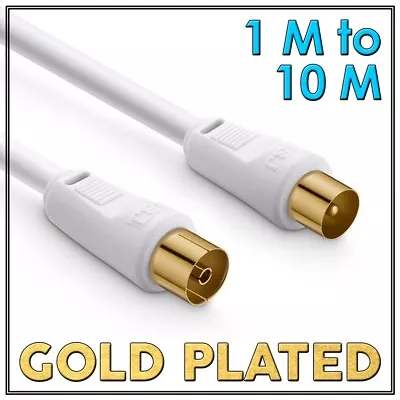 $3.75 • Buy TV Extension Cable PAL Male To Female Aerial Flylead Antenna Cord Lead 1m 3m 5m
