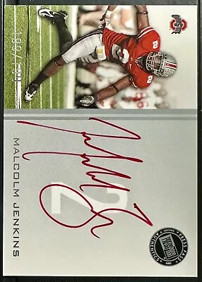 2009 Press Pass Signings Malcolm Jenkins Silver Ohio State Auto Red Ink 199/199 • $4.25