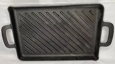 Food Network Reversible Cast Iron Griddle Seasoned 13” Cook Surface W/ Handles • $21.99