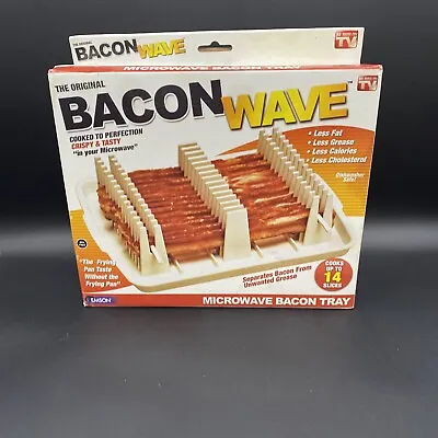 The Original Bacon Wave Microwave Bacon Tray Cooks Up To 14 Slices Emson OpenBox • $12
