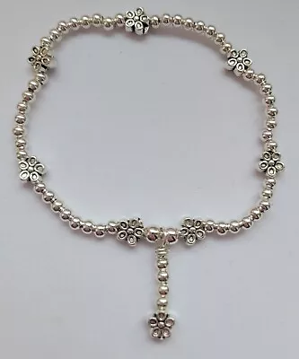£3.65 • Buy Silver Plated Daisy Chain Charm Wish Stacking Bracelet.
