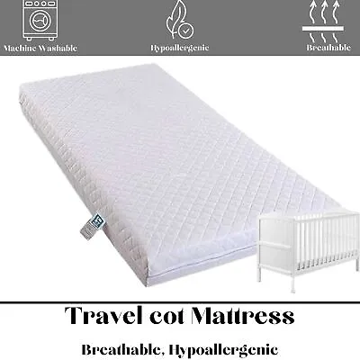 Travel Cot 95 X 65 Cm Thick Foam Mattress For Graco Redkite And Mamas & Papas • £18.99
