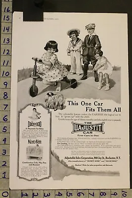 1919 Decor Uajustit Car Dog Kumfy-krib Duckydoo Sailor Tricycle Children Ad Sr22 • $21.95