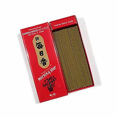 Japanese Nippon Kodo Morning Star SANDALWOOD Incense 200 Sticks & Incense Holder • $11.95