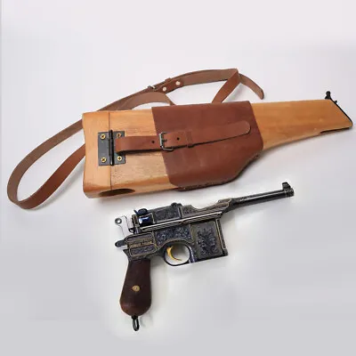 Ww2 German Mauser C96 Wood Broomhandle Shoulder Holster Butt Stock • $56.99