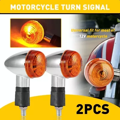 2PCS Turn Signal Lights Amber For Kawasaki Vulcan VN 1500 1600 1700 2000 800 900 • $11.99