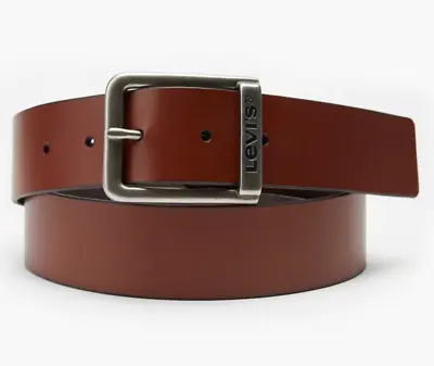 Levis Mens Brown Casual Bovine Leather Belt. Fits Waist Size 38 New • £19.45
