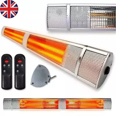 £99.95 • Buy Electric Outdoor Patio Garden Heater 2500W 2 X Remote Controls