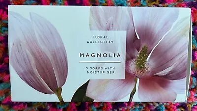 M&S MAGNOLIA Soaps 3 X 75g With Moisturiser FLORAL COLLECTION Marks & Spencer • £5.25